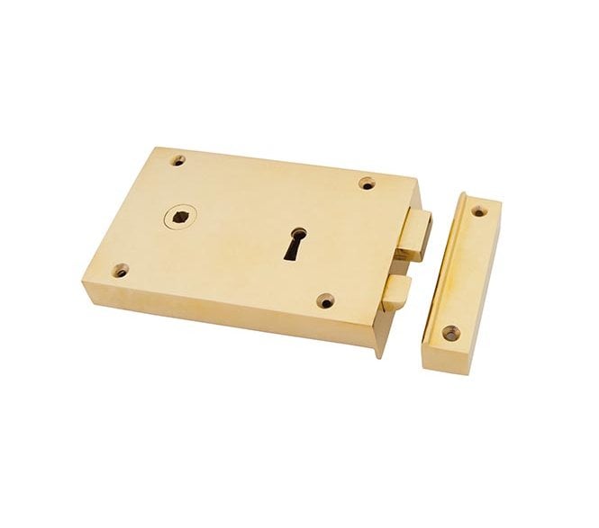 From The Anvil 83585 Left Hand Rim Lock (Large) - Polished Brass