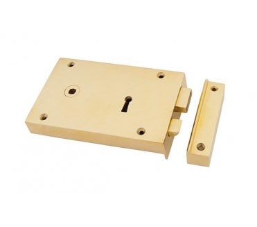 From The Anvil 83585 Left Hand Rim Lock (Large) - Polished Brass