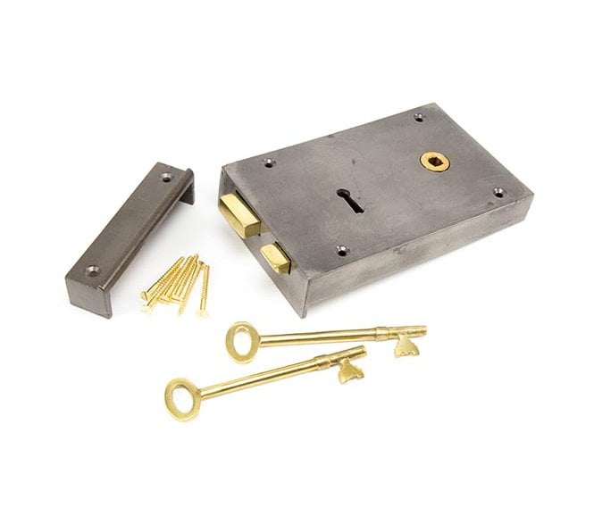 From The Anvil 83592 Right Hand Rim Lock (Large) - Iron