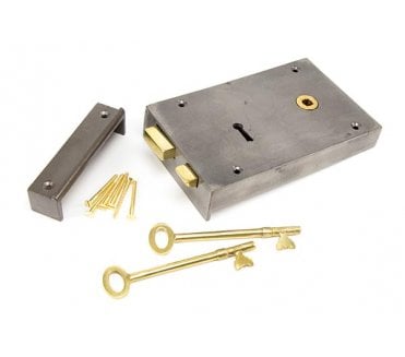 From The Anvil 83592 Right Hand Rim Lock (Large) - Iron