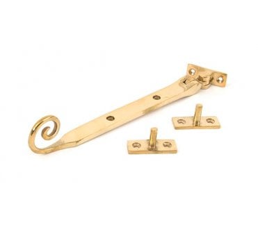 From The Anvil 83594 8 Cast Monkeytail Window Stay - Polished Brass