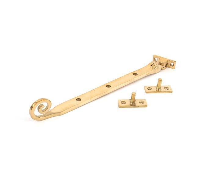 From The Anvil 83595 10 Cast Monkeytail Window Stay - Polished Brass