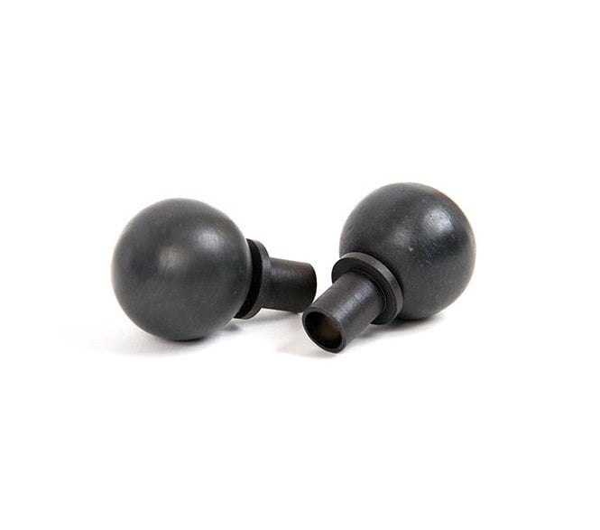 From The Anvil 83612 Ball Curtain End Finials (Pair) - Beeswax