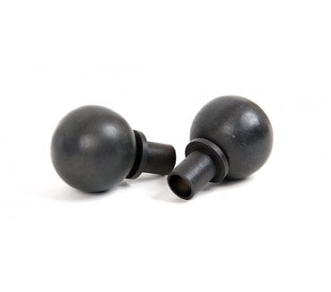 From The Anvil 83612 Ball Curtain End Finials (Pair) - Beeswax