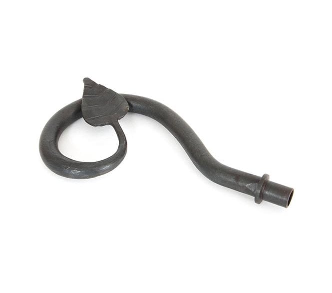 From The Anvil 83613 Leaf Curtain End Finials (Pair) - Beeswax