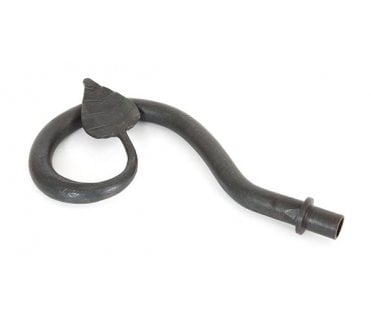 From The Anvil 83613 Leaf Curtain End Finials (Pair) - Beeswax