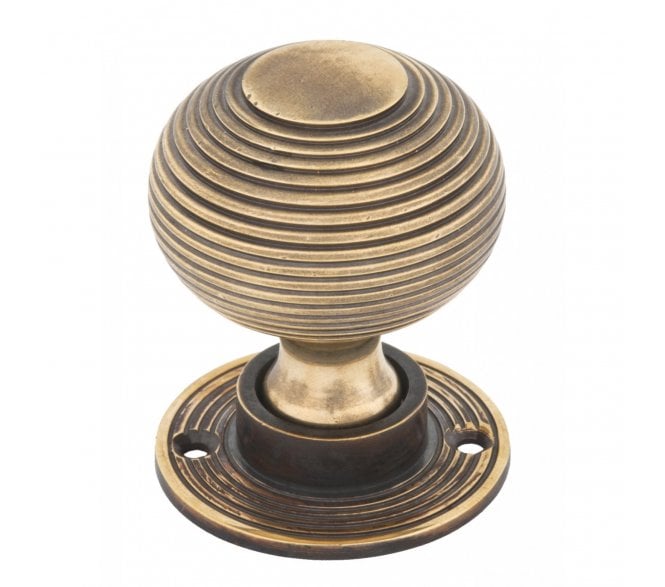 From The Anvil 83633H Heavy Beehive Mortice/Rim Knobs - Aged Brass