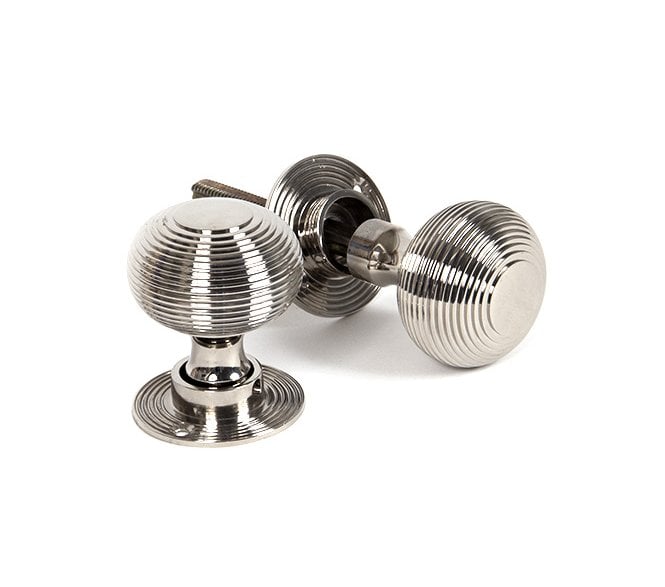 From The Anvil 83636 Beehive Mortice/Rim Knobs Set - Polished Nickel