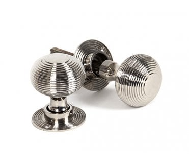 From The Anvil 83636H Heavy Beehive Mortice/Rim Knobs - Polished Nickel