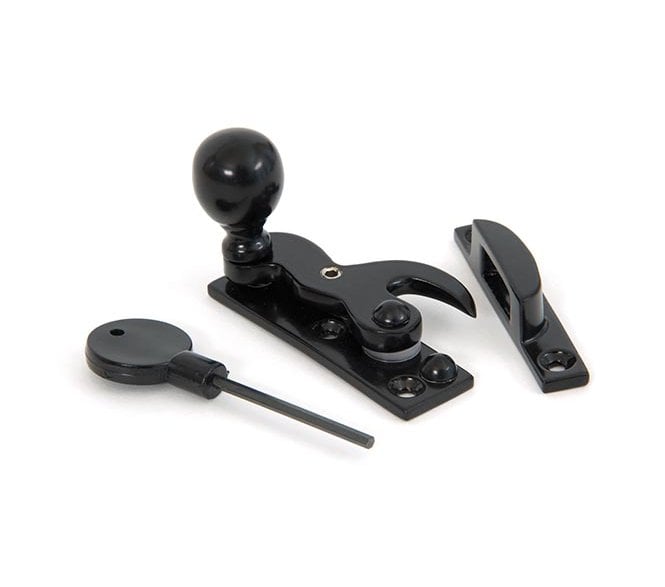 From The Anvil 83639 Blacksmith Hook Sash Fastener (Locking) - Black