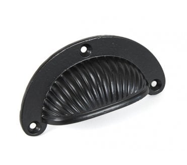 From The Anvil 83677 Lined Drawer Cup Pull - Black