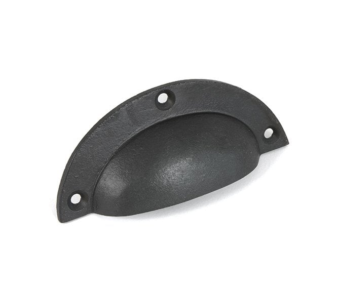 From The Anvil 83681 4 Blacksmith Plain Drawer Cup Pull - Beeswax