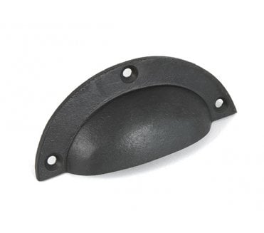 From The Anvil 83681 4 Blacksmith Plain Drawer Cup Pull - Beeswax