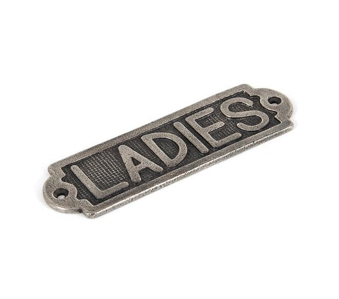 From The Anvil 83685 Ladies Sign - Antique Pewter