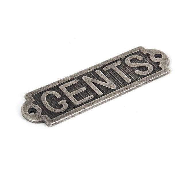 From The Anvil 83686 Gents Sign - Antique Pewter