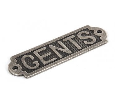 From The Anvil 83686 Gents Sign - Antique Pewter