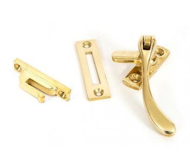 From The Anvil 83696 Cast Peardrop Window Fastener - Polished Brass
