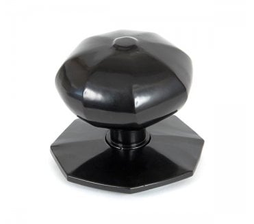 From The Anvil 83779 Octagonal Centre Door Knob  - Black