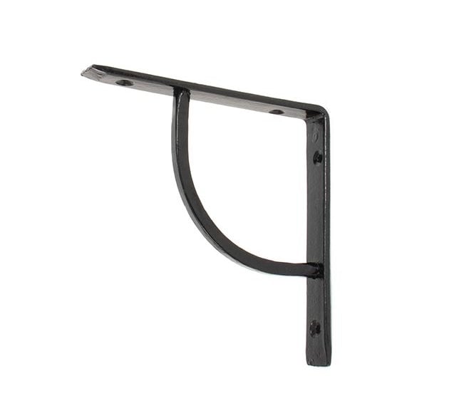 From The Anvil 83780 6'' x 6'' Plain Shelf Bracket - Black