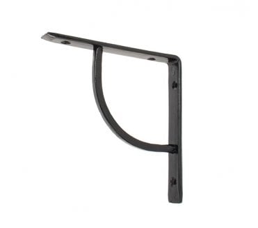 From The Anvil 83780 6'' x 6'' Plain Shelf Bracket - Black