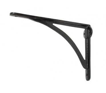 From The Anvil 83784 10'' x 7'' Curved Shelf Bracket - Black