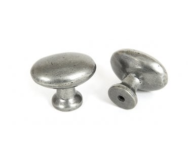 From The Anvil 83787 Oval Cabinet Knob - 40mm - Pewter