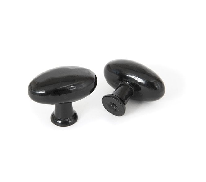 From The Anvil 83790 Oval Cabinet Knob 40mm - Black