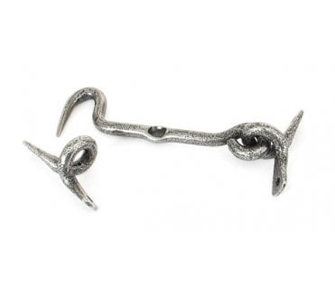 From The Anvil 83792 4 Forged Cabin Hook - Pewter