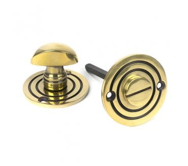 From The Anvil 83804 Round Bathroom Thumbturn - Aged Brass