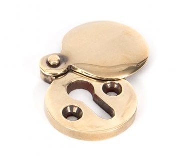 From The Anvil 83805 Round Covered Keyhole Escutcheon - Aged Brass
