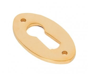 From The Anvil 83812 Period Oval Escutcheon - Polished Brass