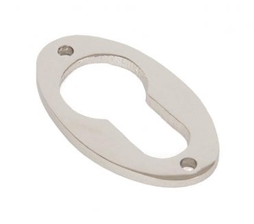 From The Anvil 83813 Oval Euro Profile Escutcheon - Polished Nickel