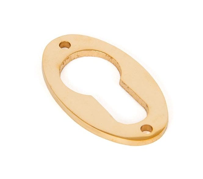 From The Anvil 83815 Oval Euro Profile Escutcheon - Polished Brass