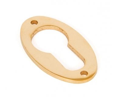 From The Anvil 83815 Oval Euro Profile Escutcheon - Polished Brass