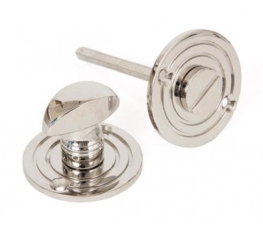 From The Anvil 83824 Round Bathroom Thumbturn - Polished Nickel