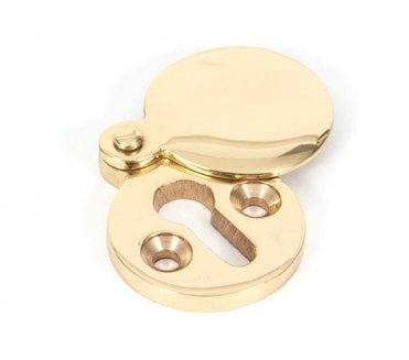 From The Anvil 83831 Round Covered Keyhole Escutcheon - Polished Brass