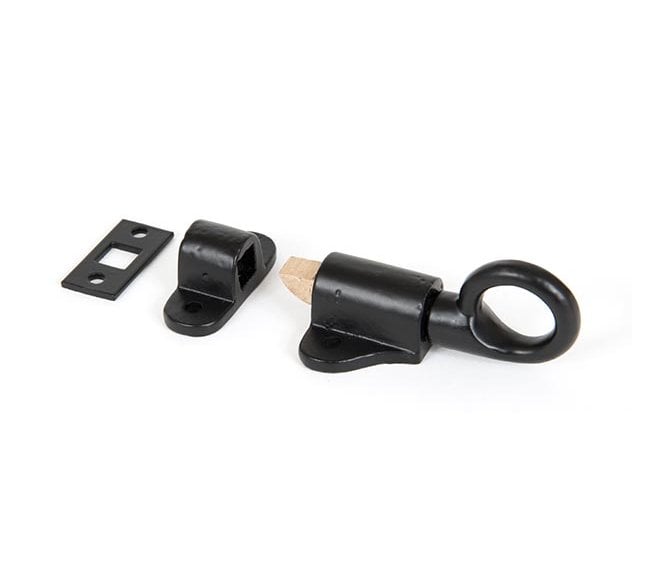 From The Anvil 83844 Fanlight Window Catch (with two Keeps) - Black