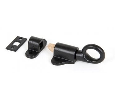 From The Anvil 83844 Fanlight Window Catch (with two Keeps) - Black