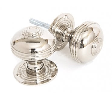 From The Anvil 83856 Large Prestbury Mortice/Rim Knobs - Polished Nickel