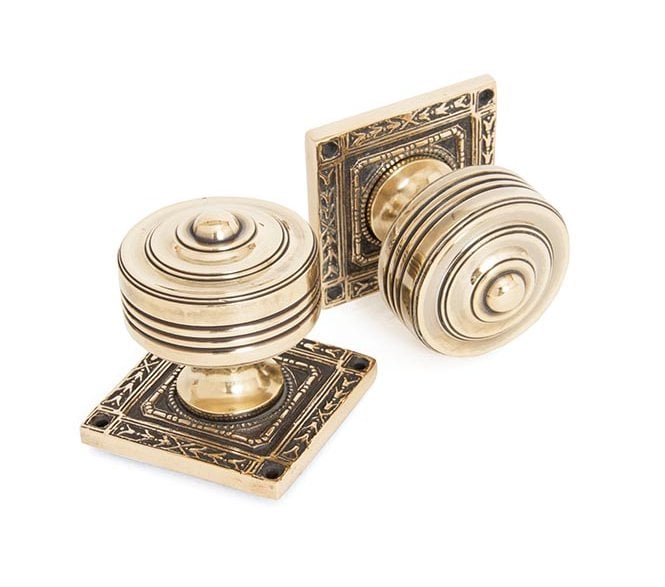 From The Anvil 83860 Tewkesbury Mortice Knobs - Aged Brass
