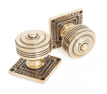 From The Anvil 83860 Tewkesbury Mortice Knobs - Aged Brass