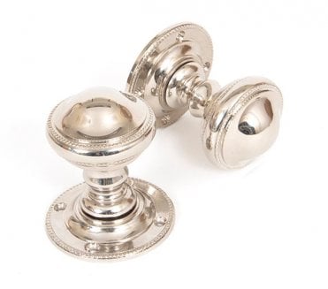 From The Anvil 83861 Brockworth Mortice Knobs - Polished Nickel