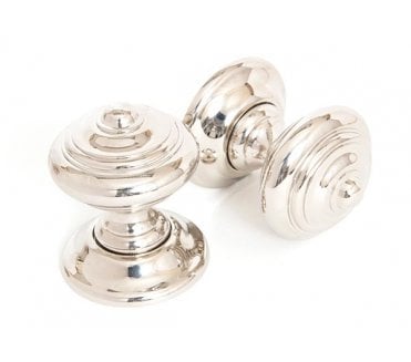 From The Anvil 83863 Elmore Mortice Knobs (Concealed Rose) - Polished Nickel