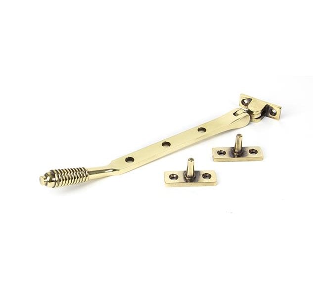 From The Anvil 83899 8 Reeded Window Stay - Aged Brass