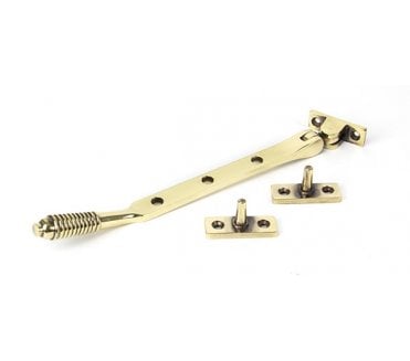 From The Anvil 83899 8 Reeded Window Stay - Aged Brass
