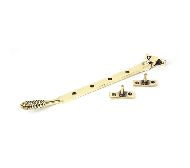From The Anvil 83901 10 Reeded Window Stay - Aged Brass