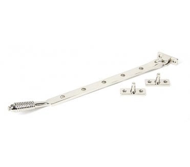 From The Anvil 83910 12 Reeded Window Stay - Polished Nickel