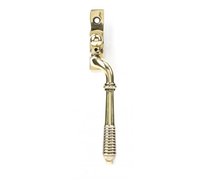 From The Anvil 83915 Reeded Locking Espag Fastener (Right Hand) - Aged Brass