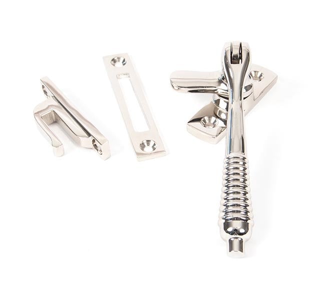 From The Anvil 83918 Reeded Locking Window Fastener - Polished Nickel