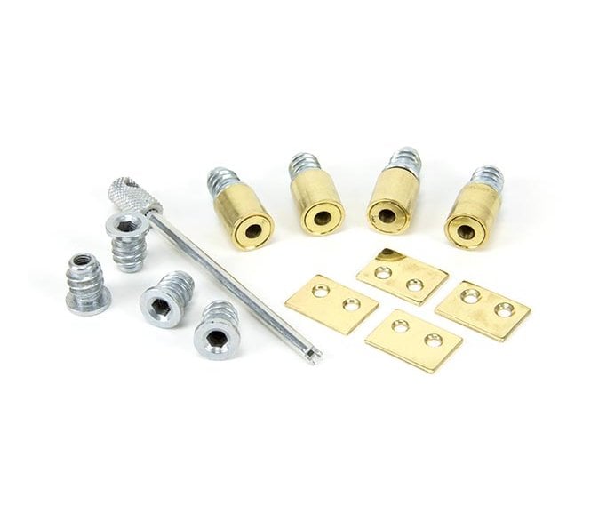 From The Anvil 83941 Secure Sash Stops (Pack of 4) - Polished Brass